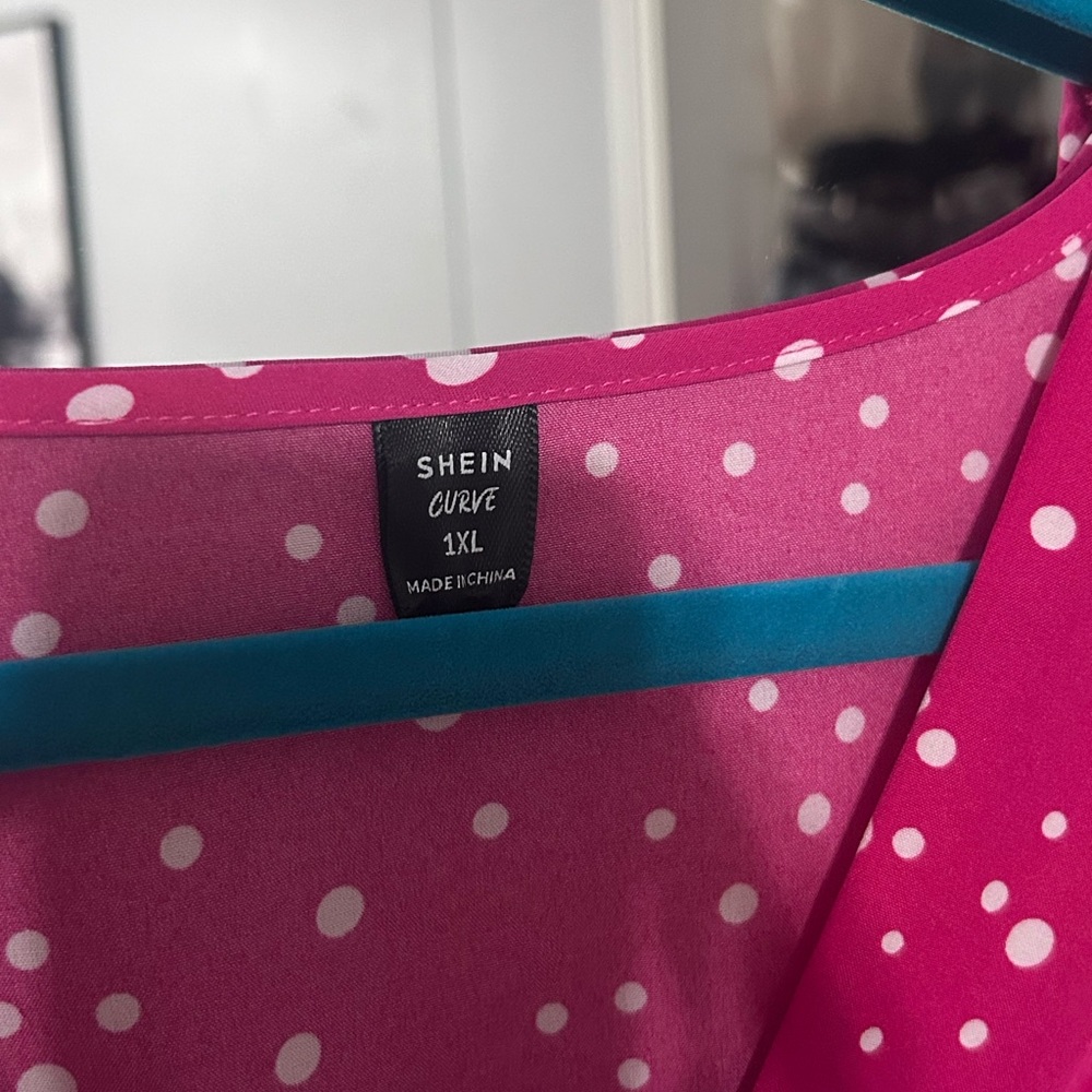 SHEIN Pink Polka Dot Dress - Picture 8 of 11